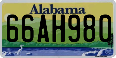 AL license plate 66AH980