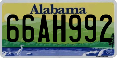AL license plate 66AH992