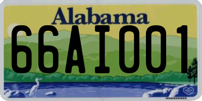 AL license plate 66AI001
