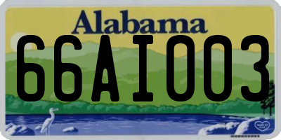 AL license plate 66AI003