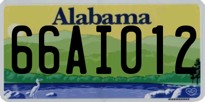 AL license plate 66AI012