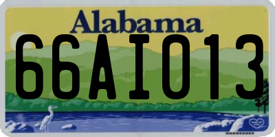 AL license plate 66AI013