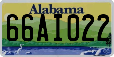 AL license plate 66AI022