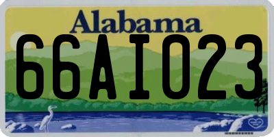 AL license plate 66AI023