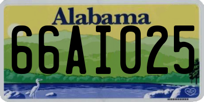 AL license plate 66AI025