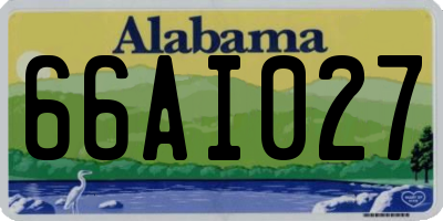 AL license plate 66AI027