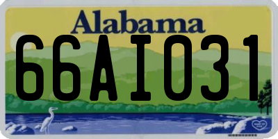AL license plate 66AI031