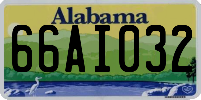 AL license plate 66AI032
