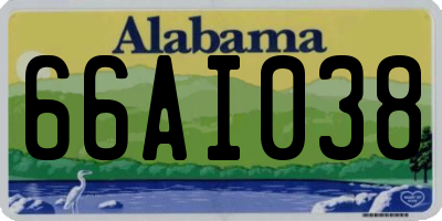 AL license plate 66AI038