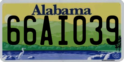 AL license plate 66AI039