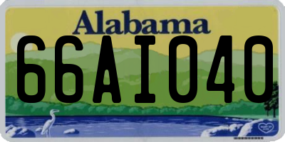 AL license plate 66AI040