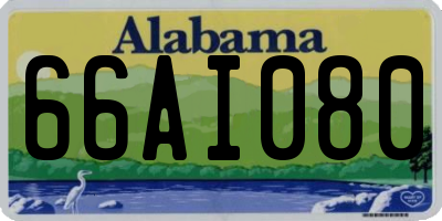 AL license plate 66AI080
