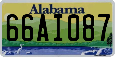 AL license plate 66AI087