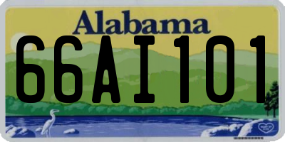 AL license plate 66AI101