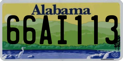 AL license plate 66AI113