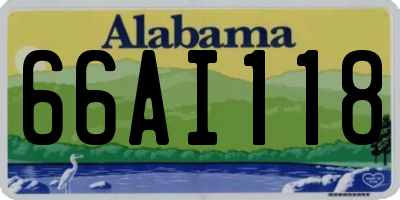 AL license plate 66AI118