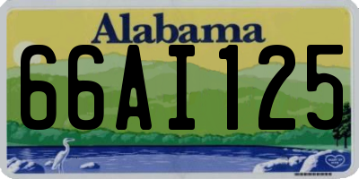 AL license plate 66AI125