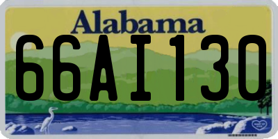 AL license plate 66AI130