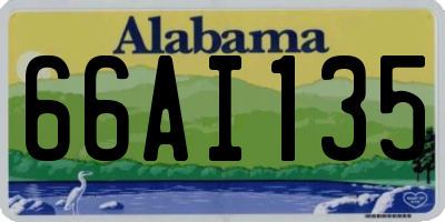 AL license plate 66AI135