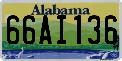 AL license plate 66AI136