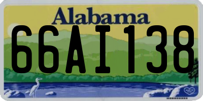 AL license plate 66AI138