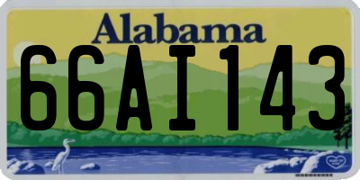 AL license plate 66AI143