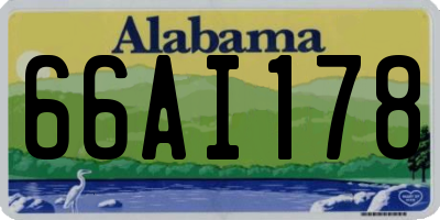 AL license plate 66AI178