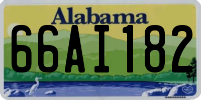 AL license plate 66AI182