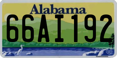 AL license plate 66AI192