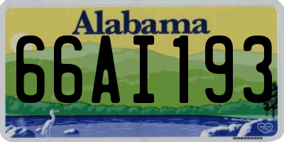AL license plate 66AI193