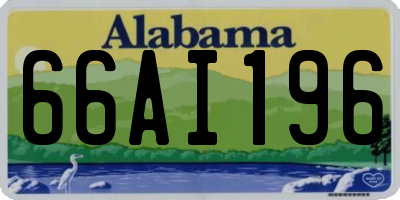 AL license plate 66AI196