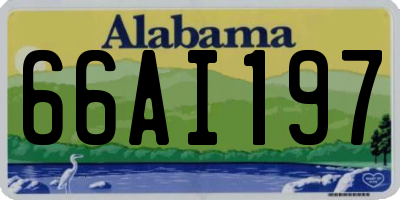 AL license plate 66AI197