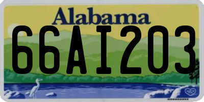 AL license plate 66AI203