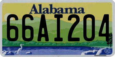 AL license plate 66AI204