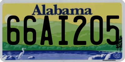 AL license plate 66AI205
