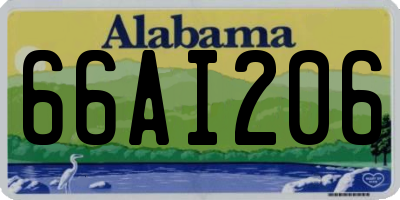 AL license plate 66AI206
