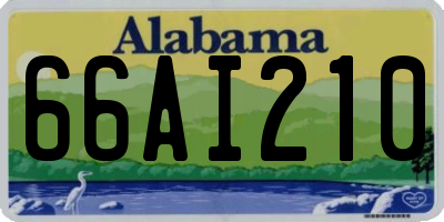 AL license plate 66AI210