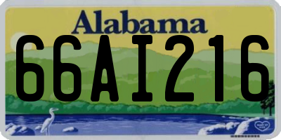 AL license plate 66AI216