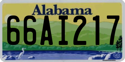 AL license plate 66AI217
