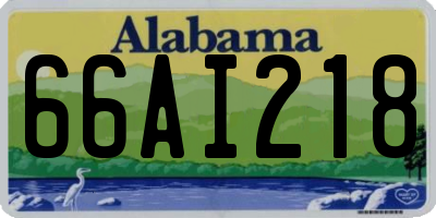 AL license plate 66AI218