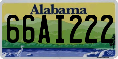 AL license plate 66AI222