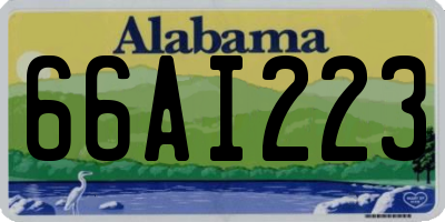 AL license plate 66AI223