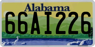 AL license plate 66AI226