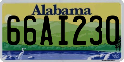 AL license plate 66AI230