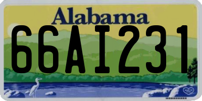 AL license plate 66AI231
