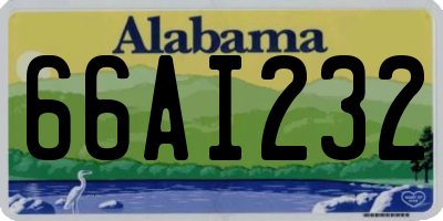 AL license plate 66AI232