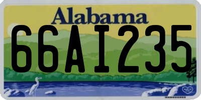 AL license plate 66AI235