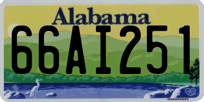 AL license plate 66AI251