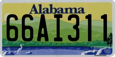 AL license plate 66AI311