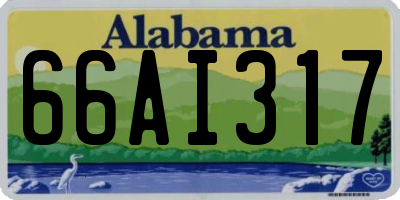 AL license plate 66AI317